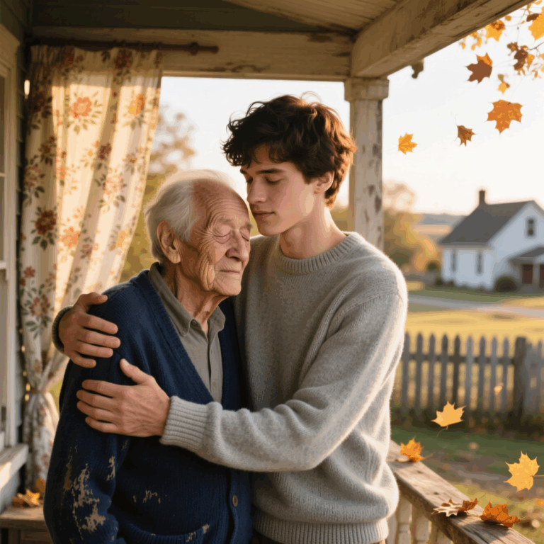 joven y un anciano